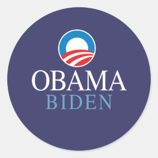 Sticker Rond Obama Biden