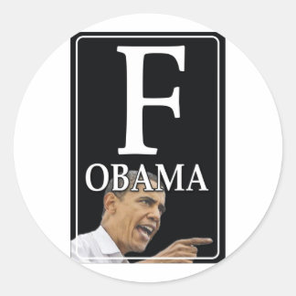 Sticker Rond Obama contre Obama