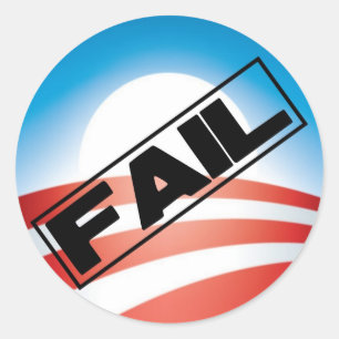 Sticker Rond Obama : échec