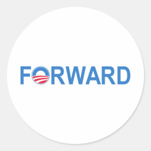 Sticker Rond Obama en avant