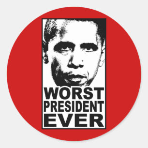Sticker Rond Obama est toujours le pire président