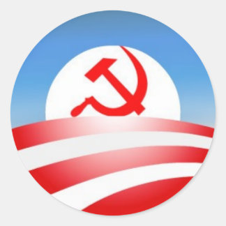 Sticker Rond Obama est un communiste