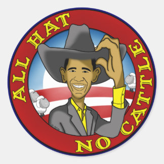 Sticker Rond Obama n'est pas un Casquette