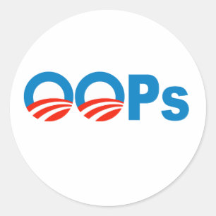 Sticker Rond Obama oh là là !