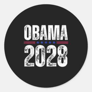 Sticker Rond Obama pour le président 2028 Obama 2028 _2