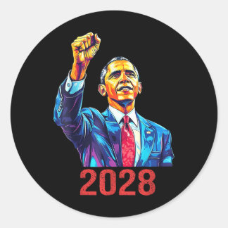 Sticker Rond Obama pour le président 2028 Obama 2028 4