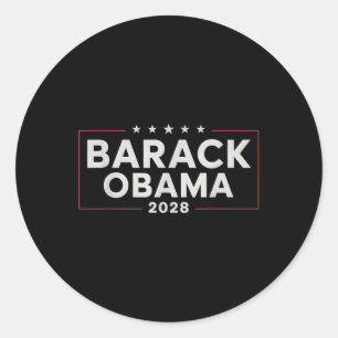 Sticker Rond Obama Président Vintage 2028 Obama