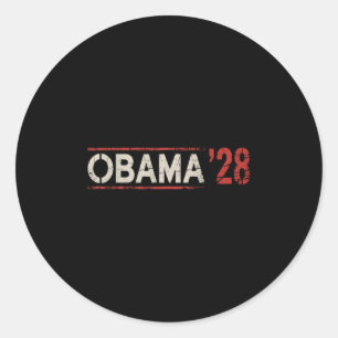 Sticker Rond Obama Président Vintage 2028 Obama _35