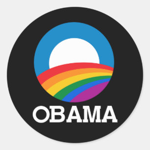 Sticker Rond Obama Pride