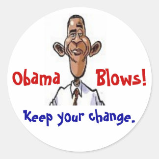 Sticker Rond Obama souffle !