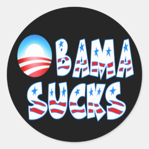 Sticker Rond Obama suce