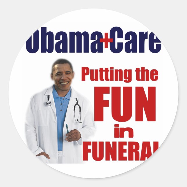 Sticker Rond ObamaCare (Devant)