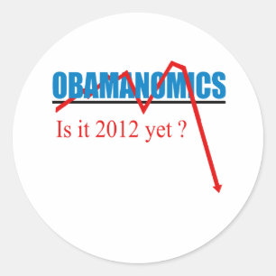Sticker Rond Obamanomics - est-ce 2012 encore ?