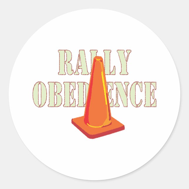 Sticker Rond Obéissance au rallye (Devant)