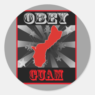 Sticker Rond Obey Guam