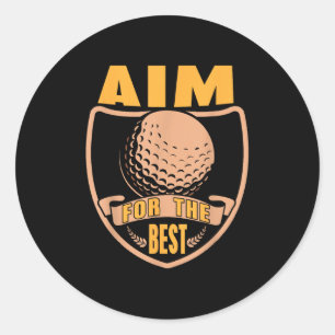 Sticker Rond Objectif Pour Le Meilleur Champion Rétro De Motiva