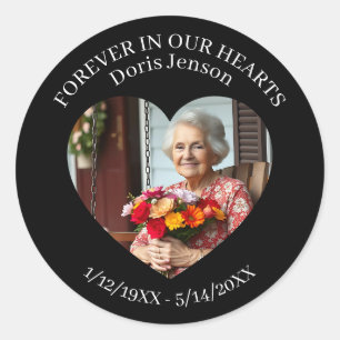 Sticker Rond Objet-souvenir de mémorial ou de veille À jamais