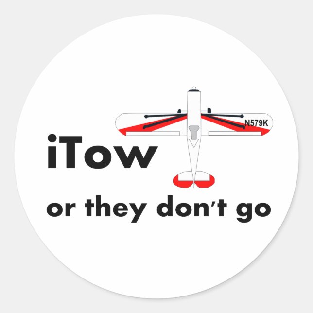 Sticker Rond Objet Tow Pilot (Devant)