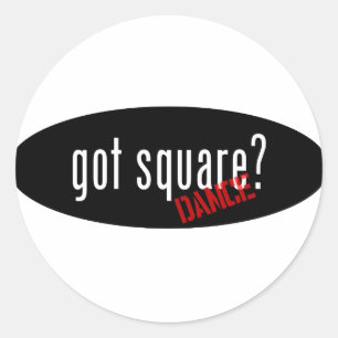 Sticker Rond Objets de danse Carré - Obtenir carré