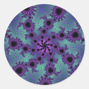 Sticker Rond Oblitération pourpre