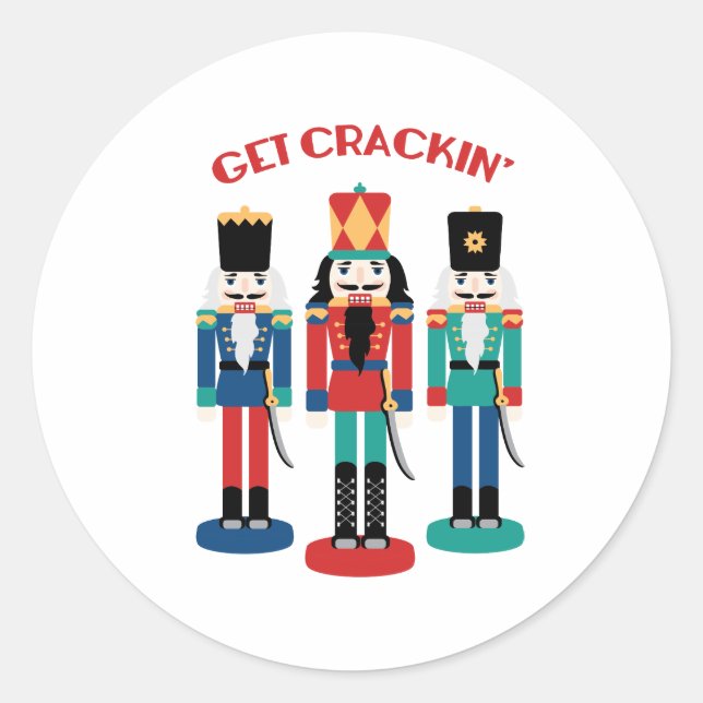 Sticker Rond Obtenir Crackin' (Devant)