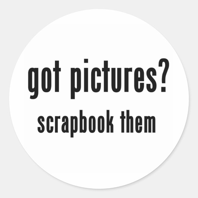 Sticker Rond Obtenir Des Photos De Scrapbook (Devant)