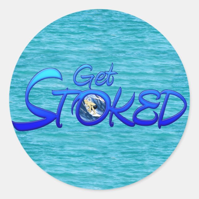 Sticker Rond Obtenir stocké (Devant)