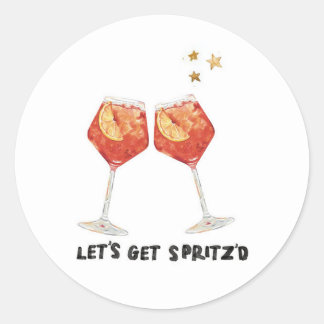 Sticker Rond Obtenons des serviettes Spritz'd