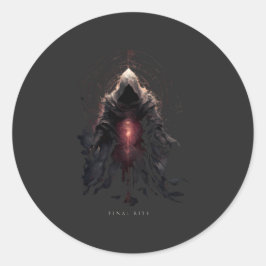 Sticker Rond Occult Figure Dark Art