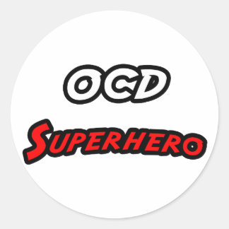 Sticker Rond OCD Superhero