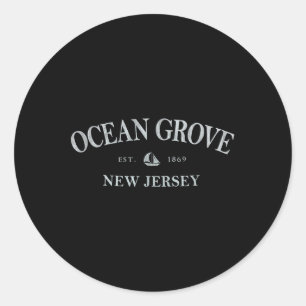 Sticker Rond Ocean Grove New Jersey _ Ocean Grove Nj Voilier 