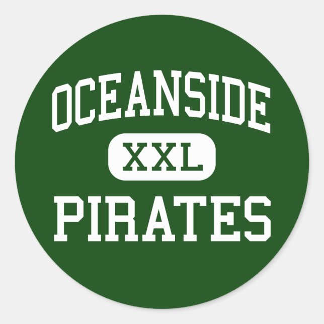 Sticker Rond Oceanside - Pirates - High - Oceanside California (Devant)