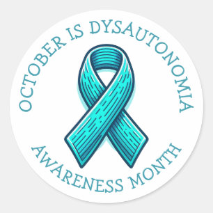 Sticker Rond Octobre est le Mois de la Sensibilisation à la Dys