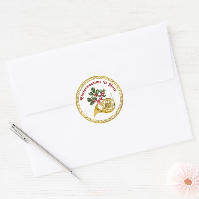 Sticker Rond Ode to The Nutcracker Ballet French Horn (Enveloppe)