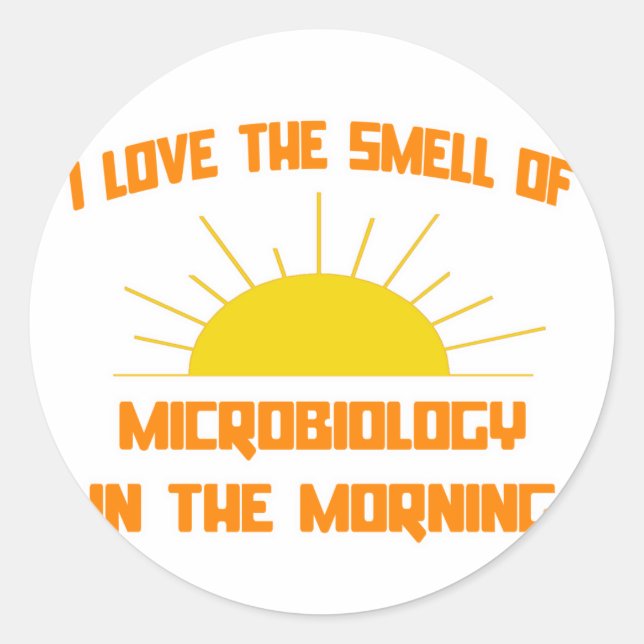Sticker Rond Odeur de microbiologie le matin (Devant)