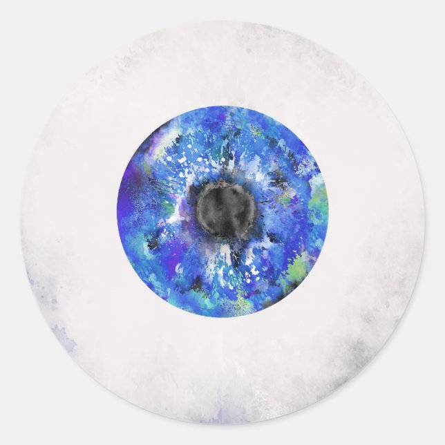 Sticker Rond OEil Abstrait, oeil, optométrie, ophtalmologie (Devant)