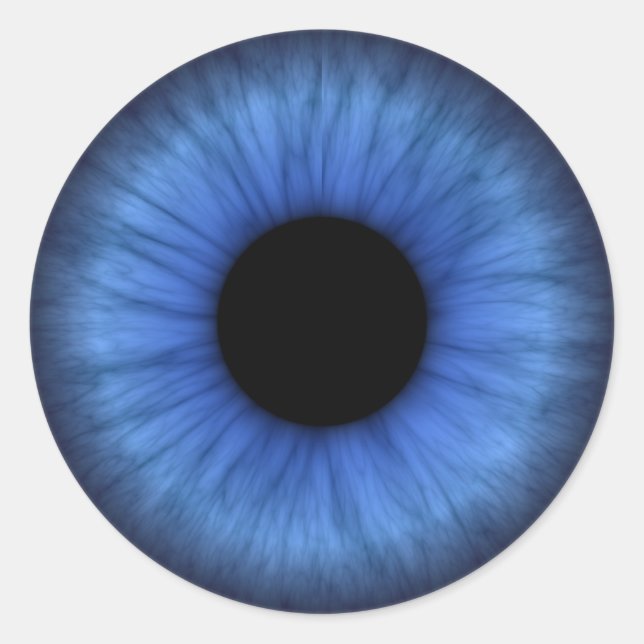 Sticker Rond oeil bleu est mignon (Devant)