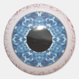 Sticker Rond OEil bleu sanglant