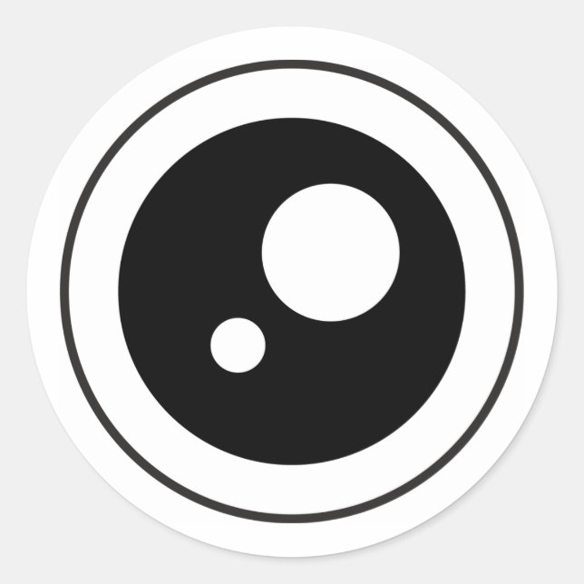 Sticker Rond OEil de caricature 01 (Devant)