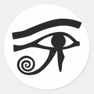 Sticker Rond Oeil de Horus hiéroglyphique