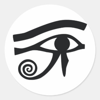 Sticker Rond Oeil de Horus hiéroglyphique