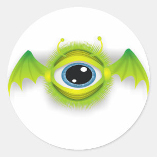 Sticker Rond Oeil de mouche de monstre