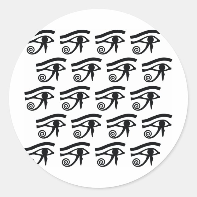 Sticker Rond Oeil des hiéroglyphes de Horus (Devant)