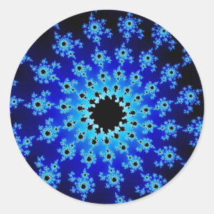 Sticker Rond Oeil d'hiver bleu