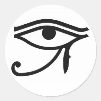 Sticker Rond OEil d'Horus, hiéroglyphe