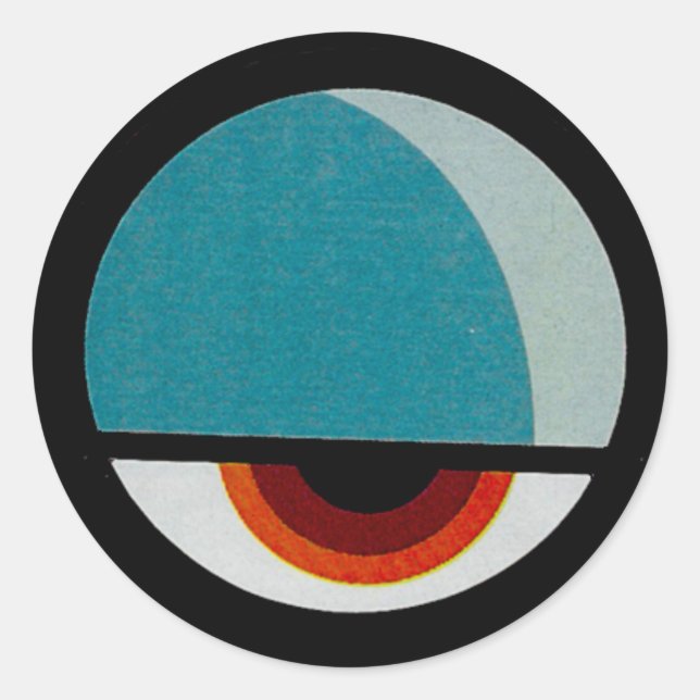 Sticker Rond Oeil drôle (Devant)