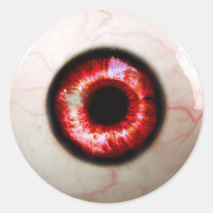 Sticker Rond Oeil éffrayant - Halloween