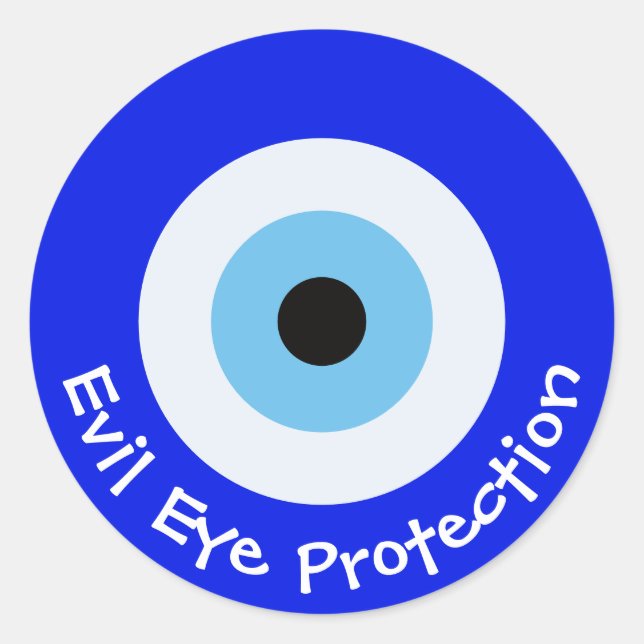 Sticker Rond Oeil malin grec (Devant)