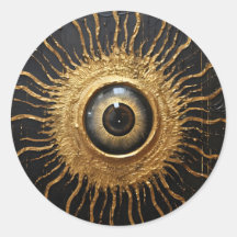 Oeil occulte noir et or