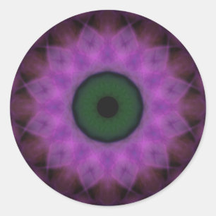 Sticker Rond Oeil pourpre